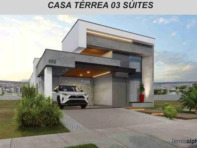 Casa 3 suítes, sala cozinha e gourmet com planejados alto padrão Alphaville II condomínio com inf - Foto Principal