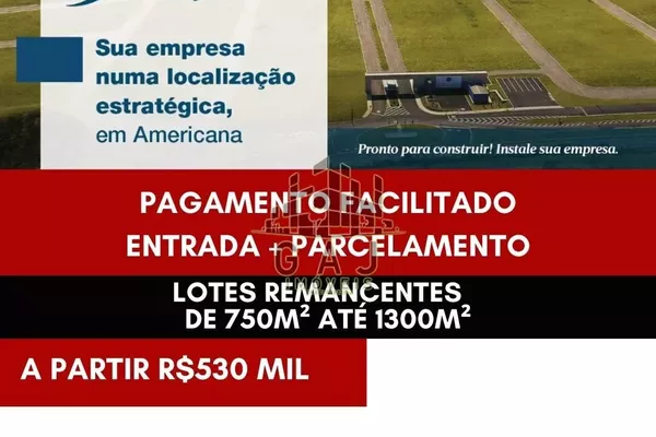 Terrenos a partir de 750m² Cond Indl Nove de Julho - Americana/SP - Foto 1