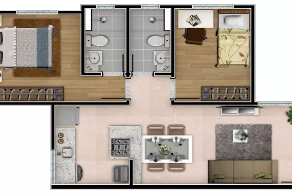 Área privativa à venda, 2 quartos, 1 suíte, 1 vaga, Santa Rosa - Belo Horizonte/MG - Foto 3