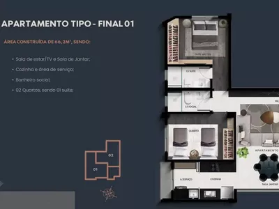Cobertura à venda, 2 quartos, 1 suíte, 2 vagas, Grajaú - Belo Horizonte/MG - Foto 22
