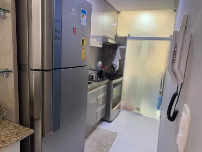Apartamento completo, porteira fechada com móveis e Eletros andar alto de 2/4 em condomínio fechad - Foto 9
