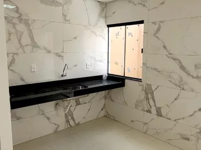 Casa nova pode ser financiada à venda de 3 quartos sendo 1 suíte garagem para 2 carros, quintal, C - Foto 16