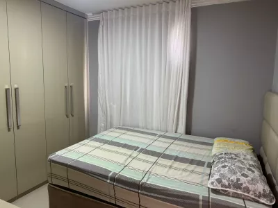 Apartamento completo, porteira fechada com móveis e Eletros andar alto de 2/4 em condomínio fechad - Foto 18