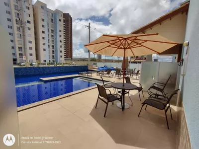 Apartamento completo, porteira fechada com móveis e Eletros andar alto de 2/4 em condomínio fechad - Foto 31