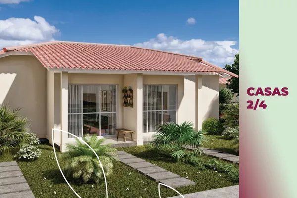 Casa de 2 quartos com possibilidade de ampliação em condomínio fechado com infraestrutura de laz - Foto 2