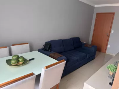 Apartamento completo, porteira fechada com móveis e Eletros andar alto de 2/4 em condomínio fechad - Foto 4