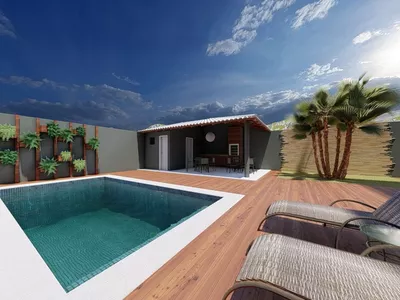 Casa duplex de 3 quartos sendo 2 suítes, piscina, espaço gourmet com churrasqueira depósito e ban - Foto 2