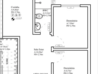 Apartamento Ed. Vó Nilva, 04 próximo  da UTFPR - Foto 17