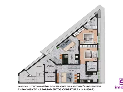 Apartamento à venda, 1 quarto, 1 suíte, 2 vagas, Funcionários - Belo Horizonte/MG - Foto 4