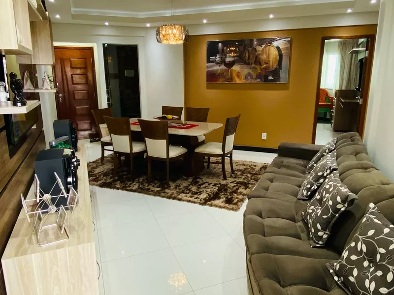 Vendo excelente apartamento de 3 quartos sendo 1 suíte, todo mobiliado, 103M² + 2 Elevadores no Ca - Foto Principal