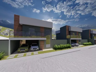 Casa duplex de 3 quartos sendo 2 suítes, piscina, espaço gourmet com churrasqueira depósito e ban - Foto 12