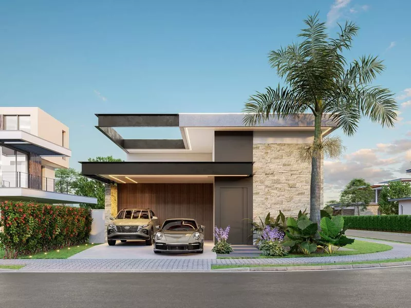 Casa com 4 suítes, piscina com hidromassagem e garagem para 4 carros à venda, no Alphaville, Vit? - Foto Principal
