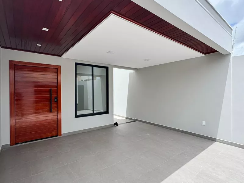 Excentente casa moderna nova podendo financiar, 3 quartos sendo 2 suítes, área gourmet, garagem pa - Foto Principal