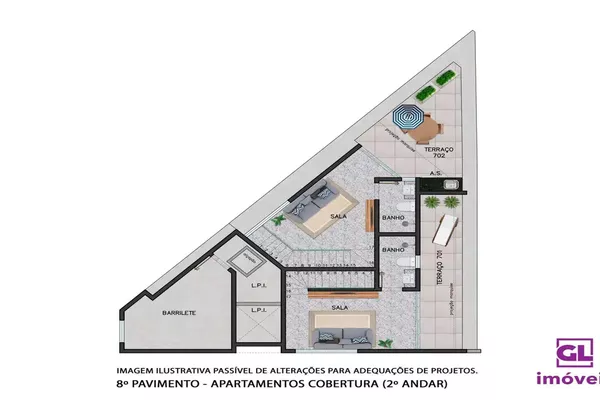 Apartamento à venda, 1 quarto, 1 suíte, 2 vagas, Funcionários - Belo Horizonte/MG - Foto 5