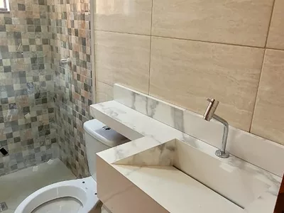 Casa nova pode ser financiada à venda de 3 quartos sendo 1 suíte garagem para 2 carros, quintal, C - Foto 13