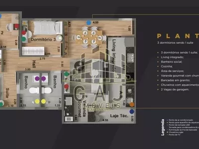 Apartamento NOVO 70m² Vl Sta Catarina - Americana/SP - Foto 2