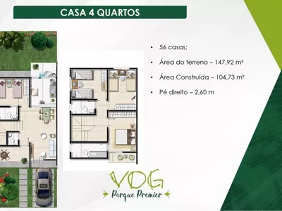Casas Duplex (soltas) de 4 quartos sendo 2 suítes em Condomínio fechado com área de lazer complet - Foto 14