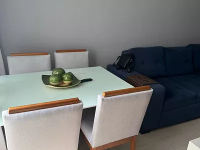Apartamento completo, porteira fechada com móveis e Eletros andar alto de 2/4 em condomínio fechad - Foto 3