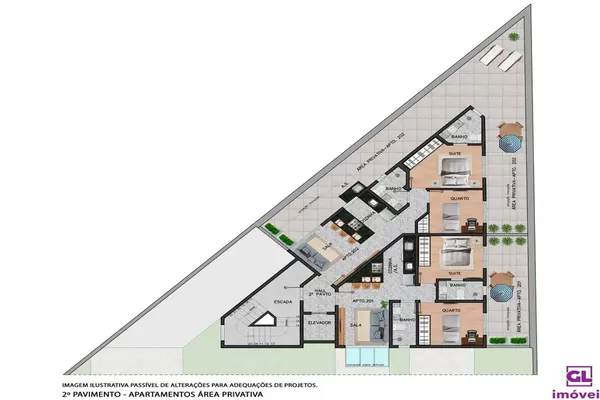 Apartamento à venda, 1 quarto, 1 suíte, 2 vagas, Funcionários - Belo Horizonte/MG - Foto 2