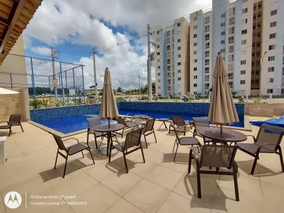 Apartamento completo, porteira fechada com móveis e Eletros andar alto de 2/4 em condomínio fechad - Foto 41