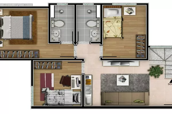 Área privativa à venda, 2 quartos, 1 suíte, 1 vaga, Santa Rosa - Belo Horizonte/MG - Foto 5
