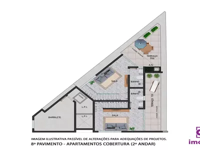 Apartamento à venda, 1 quarto, 1 suíte, 2 vagas, Funcionários - Belo Horizonte/MG - Foto 5