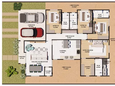Casa com 3 suítes com planejados em todos os ambientes em condomínio fechado, infraestrutura compl - Foto 56