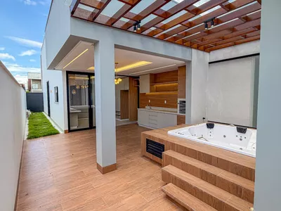 ALPHAVILLE 2 - Casa térrea com 3 Suítes + Varanda Gourmet com Hidro, Garagem coberta para 2 carros - Foto 72