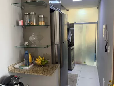 Apartamento completo, porteira fechada com móveis e Eletros andar alto de 2/4 em condomínio fechad - Foto 10
