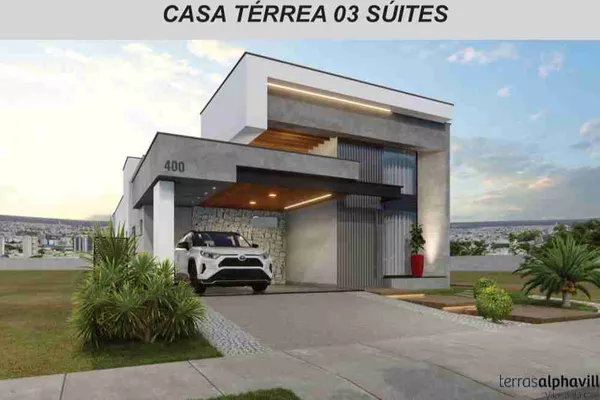 Casa 3 suítes, sala cozinha e gourmet com planejados alto padrão Alphaville II condomínio com inf - Foto 1