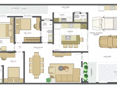 CASA DE 3/4 (2 SÚITES c/ closet) COM PISCINA E ÁREA GOURMET NO BAIRRO BOA VISTA EM VITÓRIA DA CON - Foto 5