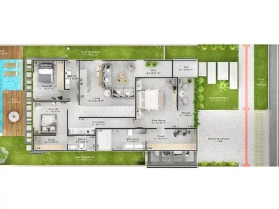 Última casa disponível para venda Casa com 4 suítes = dependência completa em condomínio fechad - Foto 8