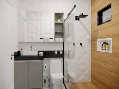 Casa nova, moderna no Bairro Boa Vista, com 3 quartos 1 suite, sala com pé direito duplo, banheira - Foto 7