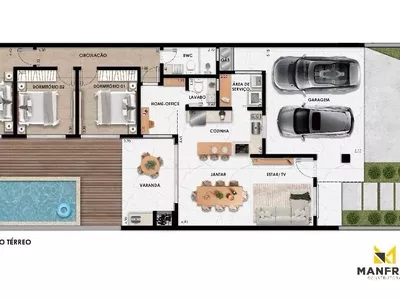 Casa para venda, 1 suite + 2 quarto(s),  Piscina, Parque Do Som, Pato Branco - Foto 3