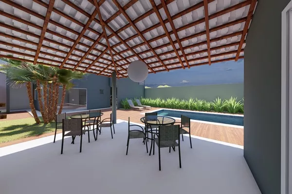 Casa duplex de 3 quartos sendo 2 suítes, piscina, espaço gourmet com churrasqueira depósito e ban - Foto 4