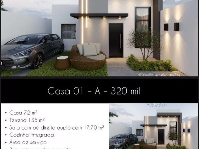 Casa nova de 3 quartos sendo 1 suíte no Terras Remanso perto do Economart Vitória da Conquista - - Foto Principal
