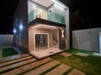 Casa duplex 3 suítes sendo 1 com closet e outra com varanda + vaga de garagem para 4 carros com 1 - Foto 4