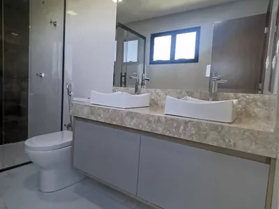 Casa de 2 pavimentos com 4 quartos sendo 3 suítes + dependência + espaço gourmet em condomínio f - Foto 26