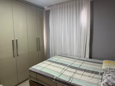 Apartamento completo, porteira fechada com móveis e Eletros andar alto de 2/4 em condomínio fechad - Foto 19