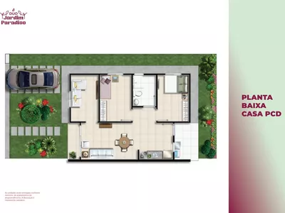Casa de 2 quartos com possibilidade de ampliação em condomínio fechado com infraestrutura de laz - Foto 4