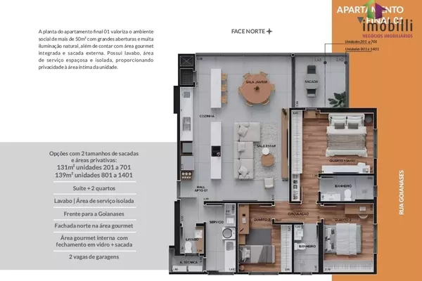 Apartamento 701 Ed. Chardonnay 297  Rua Goianases, Centro, Pato Branco PR - Foto 6