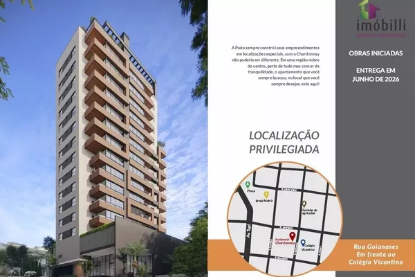 Apartamento 1302 Ed. Chardonnay 297  Rua Goianases, Centro, Pato Branco PR - Foto 1