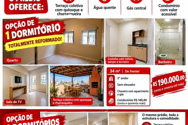 Vendo apto em prédio ambos totalmente reformados - Foto 1