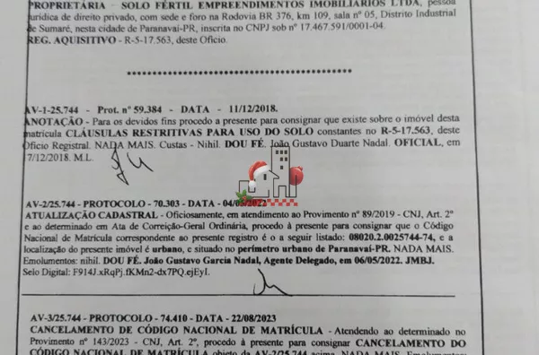 Terreno para venda,  Residencial Veneza, Paranavaí