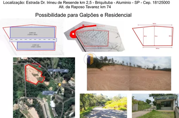 TERRENO 10.000,00 M² VENDA, CONDOMÍNIO INDUSTRIAL CONDOVILLE, ALUMÍNIO SP