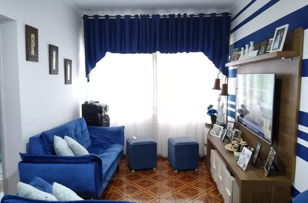 APARTAMENTO, 2 QUARTOS, SALA, COZINHA, BANHEIRO, GARAGEM, ÁREA DE SERVIÇO.