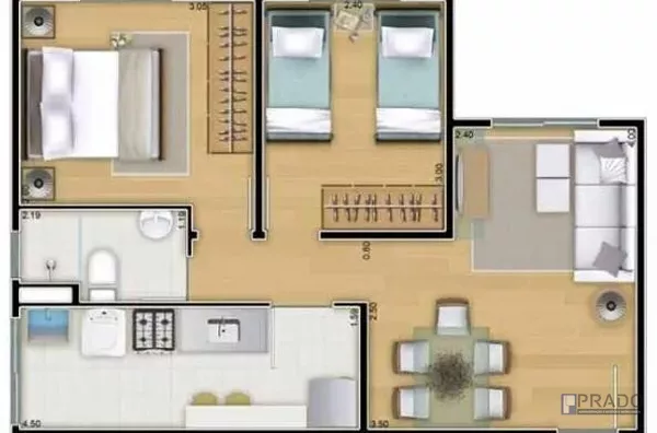 Apartamento para venda, 2 quarto(s),  Vila Urupês, Suzano