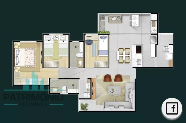 Apartamento Lançamento a venda no Condomínio Concept Campestre - Santo André.