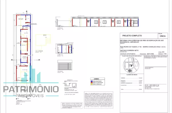 Casa em construção, com 3 dormitórios 2 suítes, bairro Osvaldo Cruz, São Caetano Do Sul