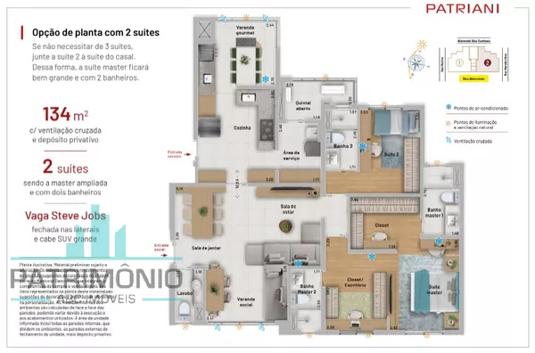 Apartamento a venda com 134m² no Maravilhoso Vista Campestre Patriani - Santo André
